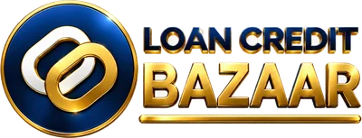 Loan Credit Bazaar navy and gold brand logo