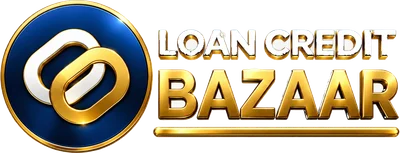 Loan Credit Bazaar navy and gold brand logo